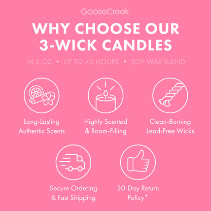 Pink Cherry & Pistachio Cream 3-Wick Candle